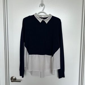 Multi colored business casual blouse